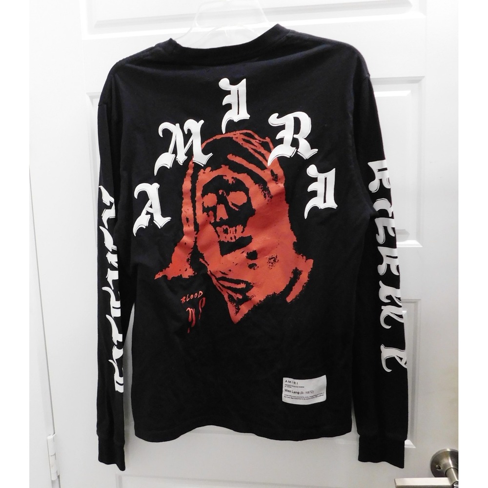 AMIRI x We Lang Solar Kings Black Long T Shirt EU 46 sz S
